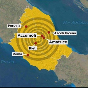 Le zone sismiche colpite dalle scosse della scorsa notte