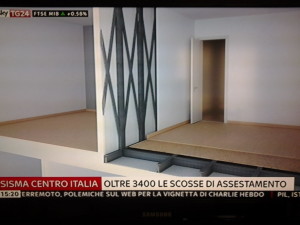 Un'immagine della composizione della Madis Room mostrata oggi pomeriggio nella diretta di Sky Tg24