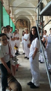 I ragazzi dell'Accademia di Belle Arti dell'Aquila con la professoressa Sonnino