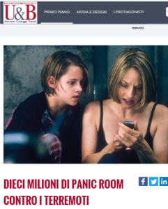 La rivista Uomini & Business sulla quale è apparso l'articolo di Giuseppe Turani "10 milioni di panic room contro il terremoto"